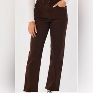 Hollister Ultra High Rise Straigh Leg Brown Jeans
